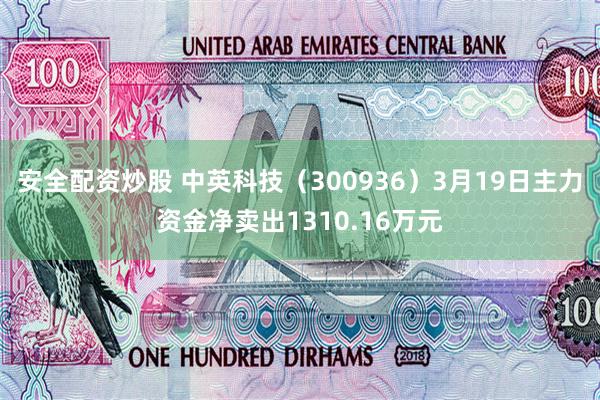 安全配资炒股 中英科技（300936）3月19日主力资金净卖出1310.16万元