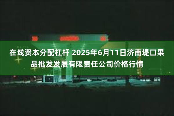 在线资本分配杠杆 2025年6月11日济南堤口果品批发发展有限责任公司价格行情