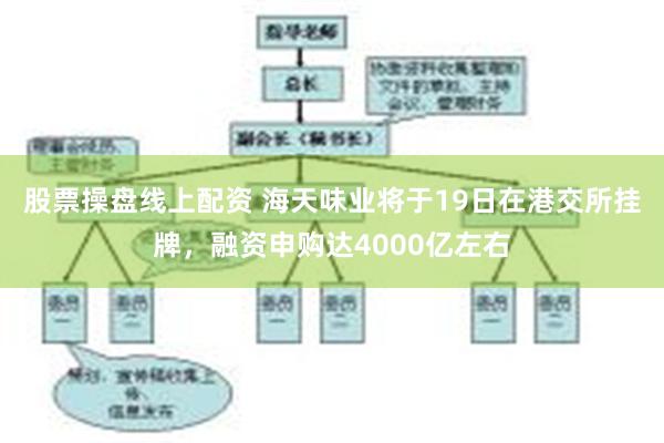 股票操盘线上配资 海天味业将于19日在港交所挂牌，融资申购达4000亿左右