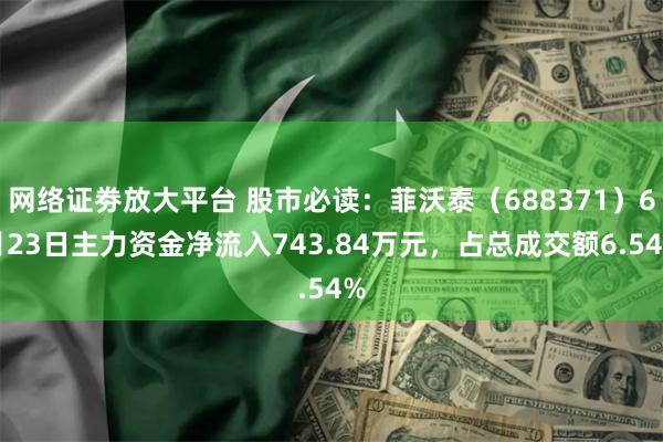 网络证劵放大平台 股市必读：菲沃泰（688371）6月23日主力资金净流入743.84万元，占总成交额6.54%