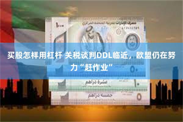 买股怎样用杠杆 关税谈判DDL临近，欧盟仍在努力“赶作业”